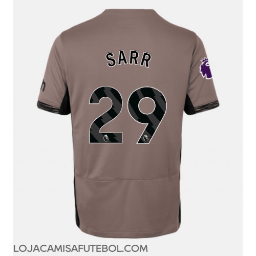 Camisa de Futebol Tottenham Hotspur Pape Matar Sarr #29 Equipamento Alternativo 2023-24 Manga Curta